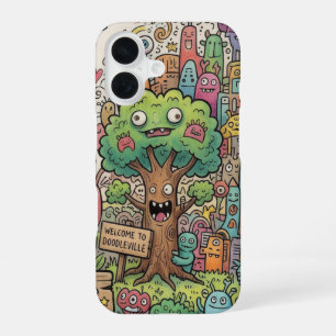 Coque iPhone 16 Étui de téléphone en forme d'arbre monstre mignon