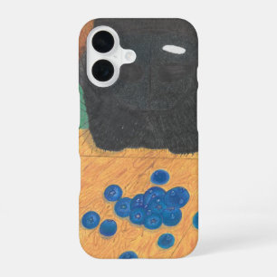 Coque iPhone 16 Étui de téléphone nez de chien et myrtille