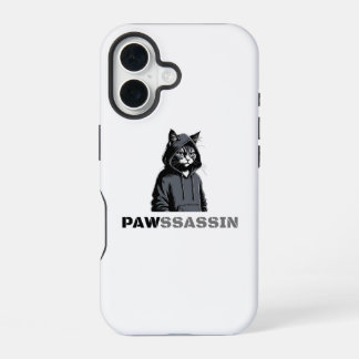 Coque iPhone 16 Étui de téléphone pour chat PAWSSASSIN