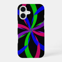 Étui iPhone 16 géométrique figure 8 multicolore