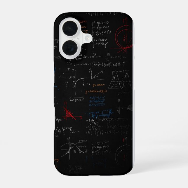 Coque iPhone 16 Étui iPhone 16 Math (Verso)