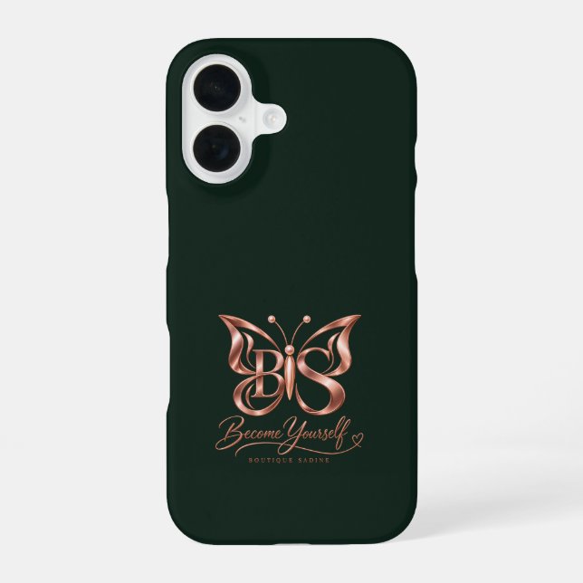Coque iPhone 16 Étui iPhone 16 vert forêt profond esthétique | Min (Verso)