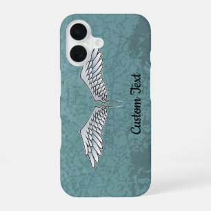 Coque iPhone 16 Étui iPhone à ailes gris-bleu