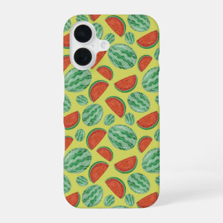 Coque iPhone 16 Étui iPhone à motif pastèque