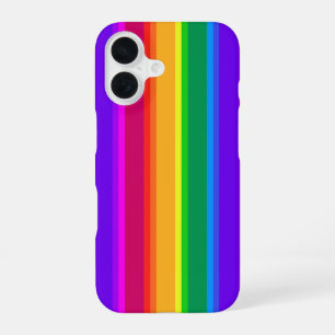 Coque iPhone 16 Étui iPhone Case-Mate à rayures arc-en-ciel irrégu