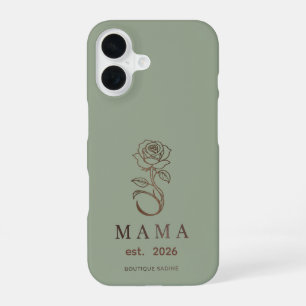 Coque iPhone 16 Étui iPhone en ivoire à personnaliser MAMA Rose