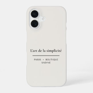 Coque iPhone 16 Étui iPhone en ivoire L'art de la Simplicité