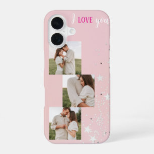 Coque iPhone 16 Étui iPhone personnalisé avec photo   Texte Pastel