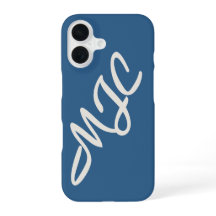 Étui Monogramme Personnalisé Bleu Côtes