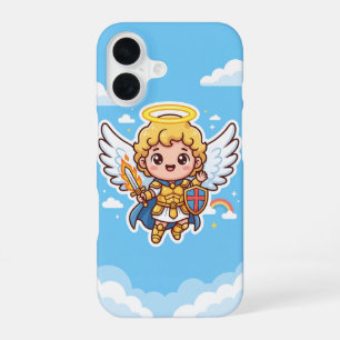Coque iPhone 16 Étui pour iPhone 16 bébé archange Michel mignon