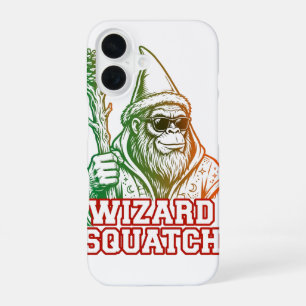 Coque iPhone 16 Étui pour iPhone Wizard Squatch Funny Bigfoot