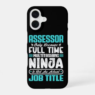 Coque iPhone 16 Évaluateur Titre du travail Profession amusante Év