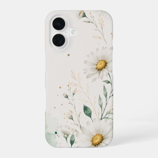 Coque iPhone 16 Fleur de Marguerite (Verso)
