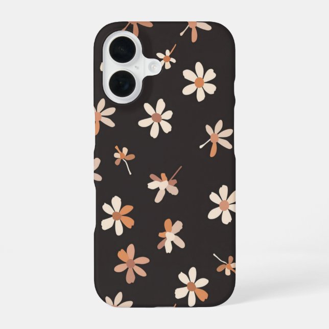 Coque iPhone 16 Fleurs de pêche (Verso)