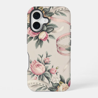 Coque iPhone 16 Floral Coquette Motif
