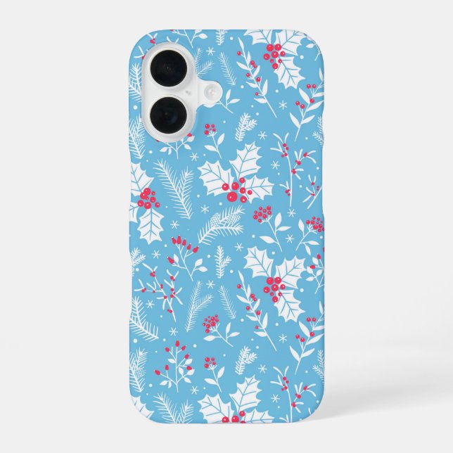 Coque iPhone 16 Flore hivernale 2 (Verso)