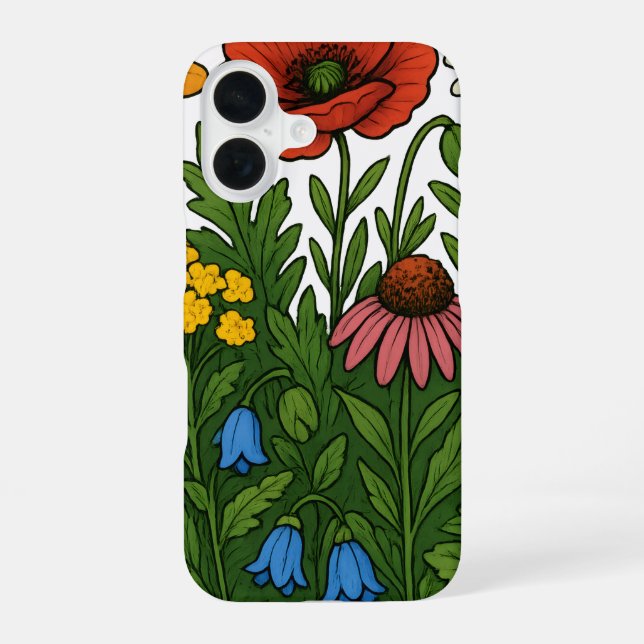 Coque iPhone 16 Flours coques iphone 16 (Verso)