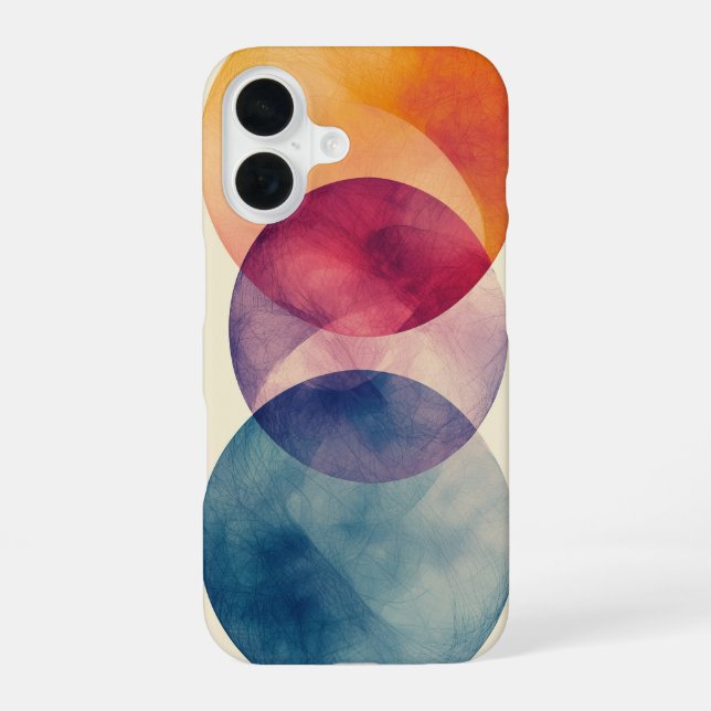 Coque iPhone 16 Flux double orbite (Verso)