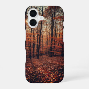 Coque iPhone 16 Forêt Rétro d'Automne