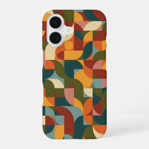 Coque iPhone 16 Formes géométriques entrelacées vintage