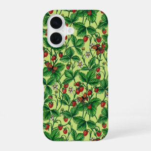 Coque iPhone 16 Fraises sauvages sur miellerie