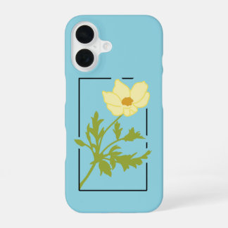 Coque iPhone 16 Funda de móvil, carcasa diseño flor monterón