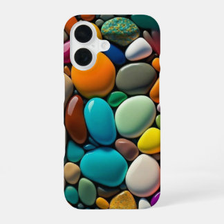 Coque iPhone 16 Galets brillants Design Téléphone Boîtier pour iPh
