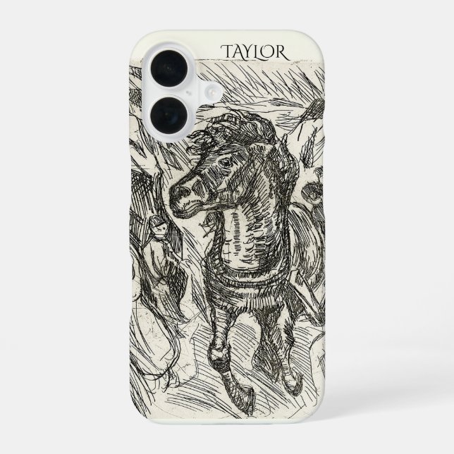 Coque iPhone 16 Galloping Horse – Edvard Munch Personalized  (Verso)