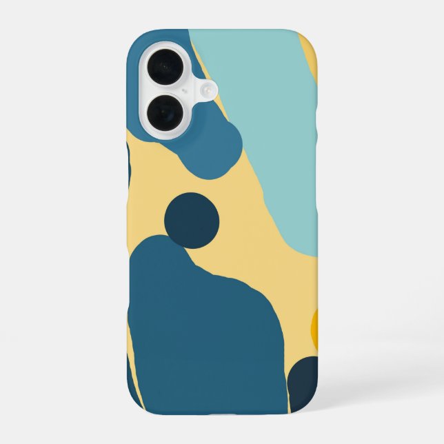 Coque iPhone 16 Geometric Fluid Abstract  — Gift for Art Lovers (Verso)