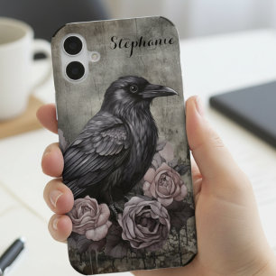 Coque iPhone 16 Gothique Corbeau Noir Dark Academia