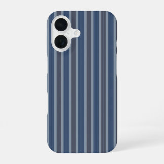 Coque iPhone 16 gray and denim pinstripes