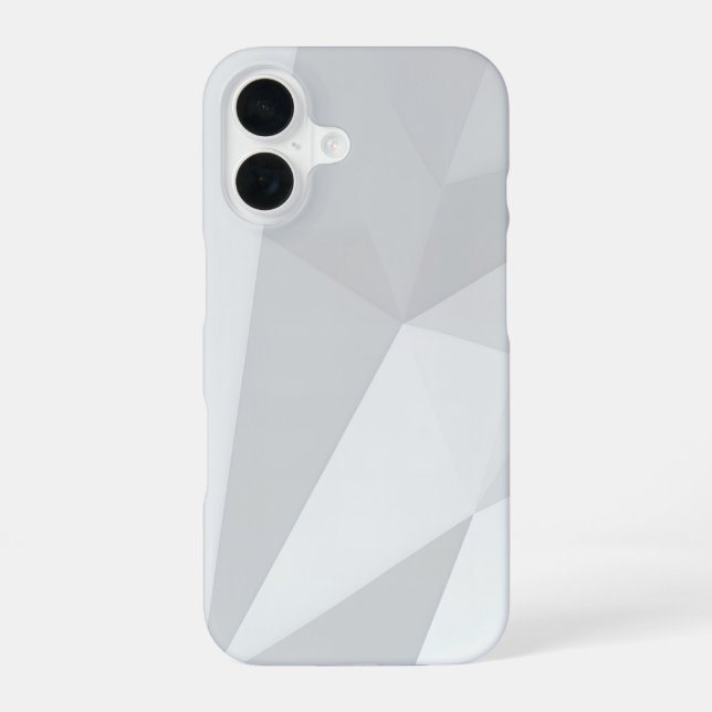 Coque iPhone 16 Gray Polygon Geometric Minimal (Verso)