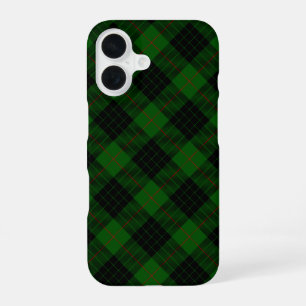 Coque iPhone 16 Gunn tartan vert noir plaid