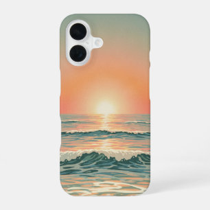 Coque iPhone 16 Horizon de l'océan rétro