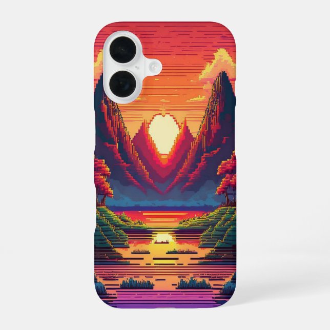 Coque iPhone 16 Horizon Pixel (Verso)