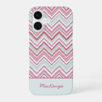 Ikat Chevron Stripe Moderne Nom Personnalisé