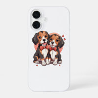 Illustration de l'amour romantique d'un chiot Beag