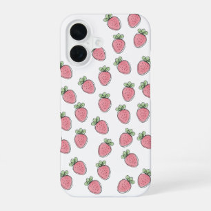 Coque iPhone 16 Impression Fraise Sucrée