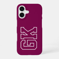 Initiales Monogramme Universitaire Jaune Vin Colle