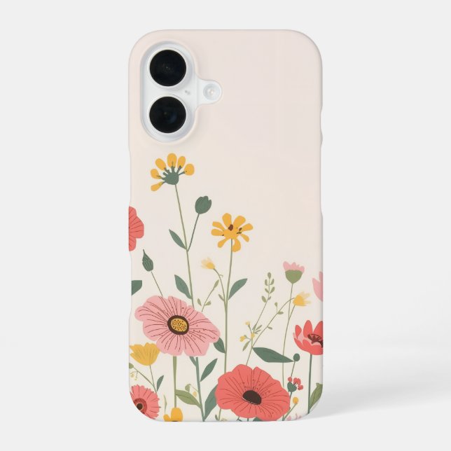 Coque iPhone 16 IPhone 16 cute floral case (Verso)
