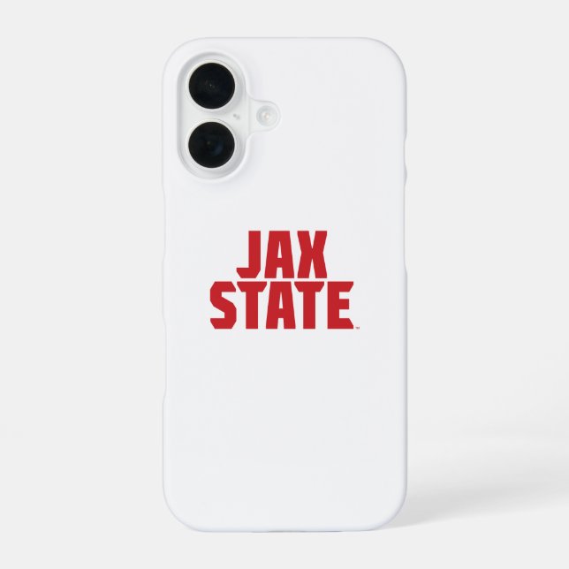 Coque iPhone 16 Jacksonville State University JAX STATE Bold Red (Verso)