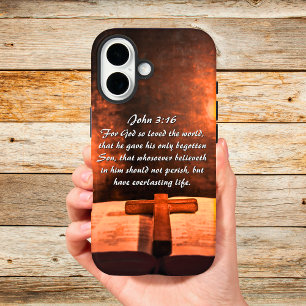 Coque iPhone 16 Jean 3:16 Dieu aima tant le monde, lanterne