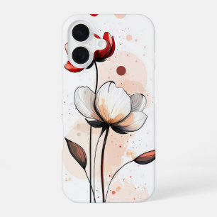 Coque iPhone 16 Jeu de Pétales Dorés
