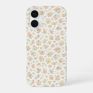 Coque iPhone 16 Joli motif floral discret sans couture