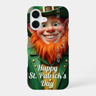 Coque iPhone 16 Joyeux jour de la Saint-Patrick Leprechaun