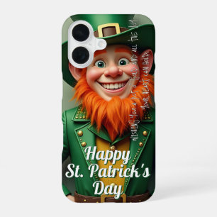 Coque iPhone 16 Joyeux St. Patrick's Day Lutins