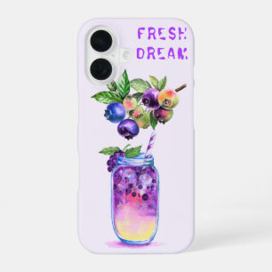 Coque iPhone 16 Jus de bleuets Cool Boire des fruits