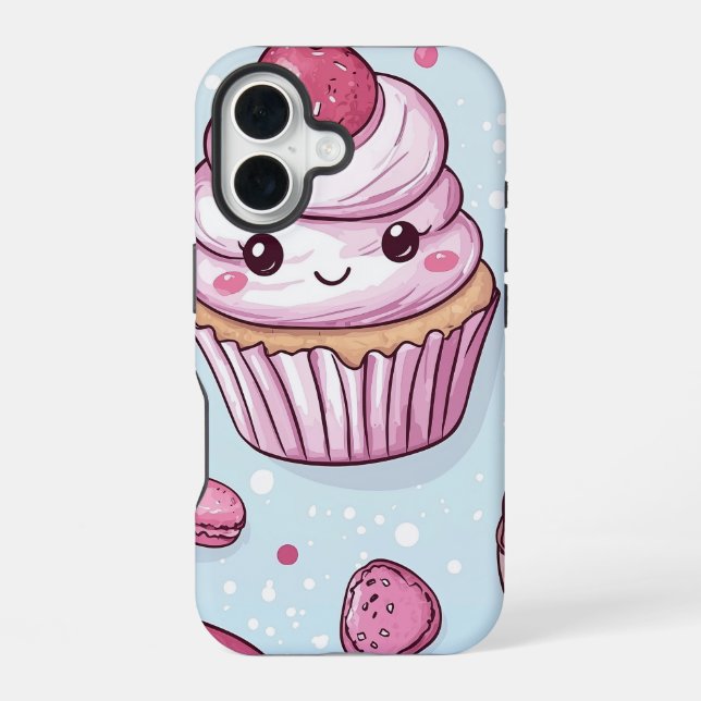 Coque iPhone 16 Kawaii Sweets : Adorable Dessert Téléphone Anime (Verso)