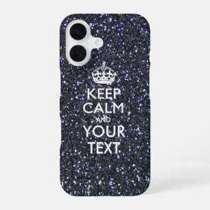 Coque iPhone 16 KEEP CALM personnalisé et votre texte