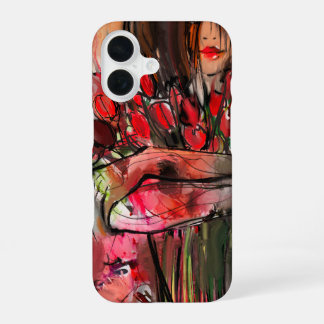 Coque iPhone 16 La fille avec les tulipes